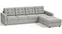 Apollo Sofa Set (Fabric Sofa Material, Regular Sofa Size, Soft Cushion Type, Sectional Sofa Type, Sectional Master Sofa Component, Vapour Grey, Tufted Back Type, Regular Back Height) by Urban Ladder