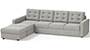 Apollo Sofa Set (Fabric Sofa Material, Regular Sofa Size, Soft Cushion Type, Sectional Sofa Type, Sectional Master Sofa Component, Vapour Grey, Tufted Back Type, Regular Back Height) by Urban Ladder