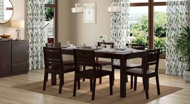 Arabia XL Storage - Aries 6 Seater Dining Table Set (Mahogany Finish) by Urban Ladder