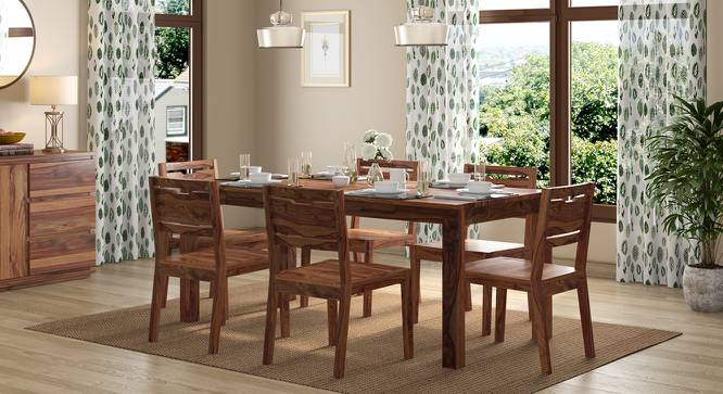 Arabia XL Storage - Aries 6 Seater Dining Table Set (Teak Finish) by Urban Ladder