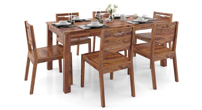 Arabia XL Storage - Aries 6 Seater Dining Table Set (Teak Finish) by Urban Ladder