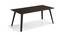 Taarkashi 6-Seater Dining Table Set (With Bench) (American Walnut Finish, Gainsboro Grey) by Urban Ladder