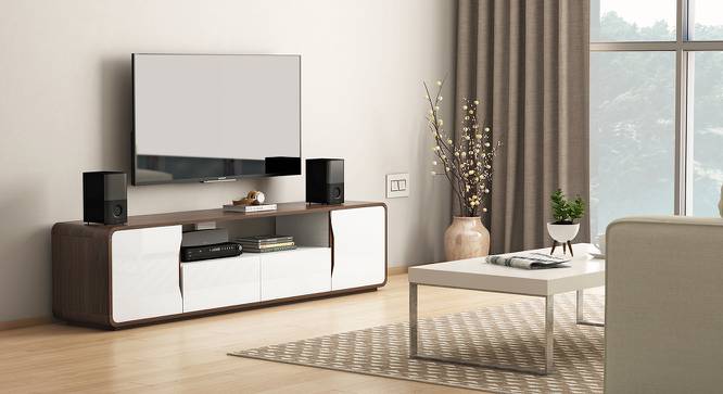 Baltoro High Gloss XL 70" TV Unit (White Finish) by Urban Ladder