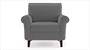 Oxford Sofa (Fabric Sofa Material, Regular Sofa Size, Soft Cushion Type, Regular Sofa Type, Individual 1 Seater Sofa Component, Ash Grey Velvet) by Urban Ladder