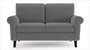 Oxford Sofa (Fabric Sofa Material, Regular Sofa Size, Soft Cushion Type, Regular Sofa Type, Individual 2 Seater Sofa Component, Ash Grey Velvet) by Urban Ladder