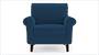 Oxford Sofa (Cobalt, Fabric Sofa Material, Regular Sofa Size, Soft Cushion Type, Regular Sofa Type, Individual 1 Seater Sofa Component) by Urban Ladder
