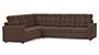 Apollo Sofa Set (Fabric Sofa Material, Compact Sofa Size, Firm Cushion Type, Corner Sofa Type, Corner Master Sofa Component, Daschund Brown, Tufted Back Type, Regular Back Height) by Urban Ladder