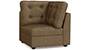 Apollo Sofa Set (Dune, Fabric Sofa Material, Compact Sofa Size, Firm Cushion Type, Corner Sofa Type, Corner Sofa Component, Tufted Back Type, Regular Back Height) by Urban Ladder