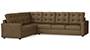 Apollo Sofa Set (Dune, Fabric Sofa Material, Compact Sofa Size, Firm Cushion Type, Corner Sofa Type, Corner Master Sofa Component, Tufted Back Type, Regular Back Height) by Urban Ladder