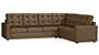 Apollo Sofa Set (Dune, Fabric Sofa Material, Compact Sofa Size, Firm Cushion Type, Corner Sofa Type, Corner Master Sofa Component, Tufted Back Type, Regular Back Height) by Urban Ladder