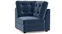 Apollo Sofa Set (Fabric Sofa Material, Compact Sofa Size, Firm Cushion Type, Corner Sofa Type, Corner Sofa Component, Lapis Blue, Tufted Back Type, Regular Back Height) by Urban Ladder