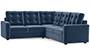 Apollo Sofa Set (Fabric Sofa Material, Compact Sofa Size, Firm Cushion Type, Corner Sofa Type, Corner Master Sofa Component, Lapis Blue, Tufted Back Type, Regular Back Height) by Urban Ladder