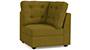 Apollo Sofa Set (Olive Green, Fabric Sofa Material, Compact Sofa Size, Firm Cushion Type, Corner Sofa Type, Corner Sofa Component, Tufted Back Type, Regular Back Height) by Urban Ladder