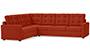 Apollo Sofa Set (Lava, Fabric Sofa Material, Compact Sofa Size, Firm Cushion Type, Corner Sofa Type, Corner Master Sofa Component, Tufted Back Type, Regular Back Height) by Urban Ladder