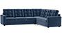 Apollo Sofa Set (Fabric Sofa Material, Regular Sofa Size, Firm Cushion Type, Corner Sofa Type, Corner Master Sofa Component, Lapis Blue, Tufted Back Type, Regular Back Height) by Urban Ladder