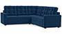 Apollo Sofa Set (Cobalt, Fabric Sofa Material, Compact Sofa Size, Soft Cushion Type, Corner Sofa Type, Corner Master Sofa Component, Tufted Back Type, Regular Back Height) by Urban Ladder