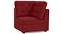 Apollo Sofa Set (Fabric Sofa Material, Compact Sofa Size, Soft Cushion Type, Corner Sofa Type, Corner Sofa Component, Salsa Red, Tufted Back Type, Regular Back Height) by Urban Ladder