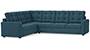 Apollo Sofa Set (Fabric Sofa Material, Regular Sofa Size, Soft Cushion Type, Corner Sofa Type, Corner Master Sofa Component, Colonial Blue, Tufted Back Type, Regular Back Height) by Urban Ladder