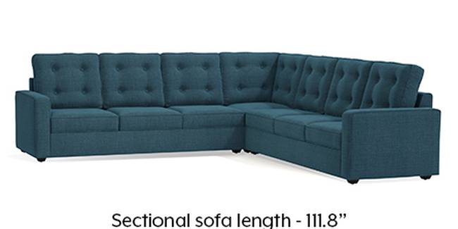 Apollo Sofa Set (Fabric Sofa Material, Regular Sofa Size, Soft Cushion Type, Corner Sofa Type, Corner Master Sofa Component, Colonial Blue, Tufted Back Type, Regular Back Height)