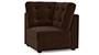 Apollo Sofa Set (Dark Earth, Fabric Sofa Material, Regular Sofa Size, Soft Cushion Type, Corner Sofa Type, Corner Sofa Component, Tufted Back Type, Regular Back Height) by Urban Ladder