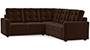 Apollo Sofa Set (Dark Earth, Fabric Sofa Material, Regular Sofa Size, Soft Cushion Type, Corner Sofa Type, Corner Master Sofa Component, Tufted Back Type, Regular Back Height) by Urban Ladder