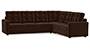 Apollo Sofa Set (Dark Earth, Fabric Sofa Material, Regular Sofa Size, Soft Cushion Type, Corner Sofa Type, Corner Master Sofa Component, Tufted Back Type, Regular Back Height) by Urban Ladder