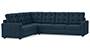 Apollo Sofa Set (Indigo Blue, Fabric Sofa Material, Regular Sofa Size, Soft Cushion Type, Corner Sofa Type, Corner Master Sofa Component, Tufted Back Type, Regular Back Height) by Urban Ladder