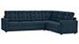 Apollo Sofa Set (Indigo Blue, Fabric Sofa Material, Regular Sofa Size, Soft Cushion Type, Corner Sofa Type, Corner Master Sofa Component, Tufted Back Type, Regular Back Height) by Urban Ladder