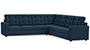 Apollo Sofa Set (Indigo Blue, Fabric Sofa Material, Regular Sofa Size, Soft Cushion Type, Corner Sofa Type, Corner Master Sofa Component, Tufted Back Type, Regular Back Height) by Urban Ladder