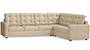 Apollo Sofa Set (Pearl, Fabric Sofa Material, Regular Sofa Size, Soft Cushion Type, Corner Sofa Type, Corner Master Sofa Component, Tufted Back Type, Regular Back Height) by Urban Ladder