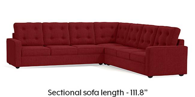 Apollo Sofa Set (Fabric Sofa Material, Regular Sofa Size, Soft Cushion Type, Corner Sofa Type, Corner Master Sofa Component, Salsa Red, Tufted Back Type, Regular Back Height)
