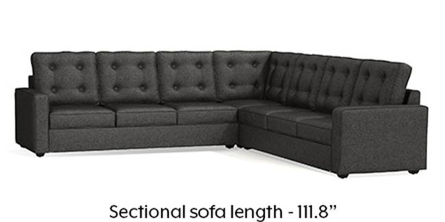 Apollo Sofa Set (Steel, Fabric Sofa Material, Regular Sofa Size, Soft Cushion Type, Corner Sofa Type, Corner Master Sofa Component, Tufted Back Type, Regular Back Height)