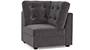 Apollo Sofa Set (Smoke, Fabric Sofa Material, Regular Sofa Size, Soft Cushion Type, Corner Sofa Type, Corner Sofa Component, Tufted Back Type, Regular Back Height) by Urban Ladder