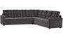 Apollo Sofa Set (Smoke, Fabric Sofa Material, Regular Sofa Size, Soft Cushion Type, Corner Sofa Type, Corner Master Sofa Component, Tufted Back Type, Regular Back Height) by Urban Ladder