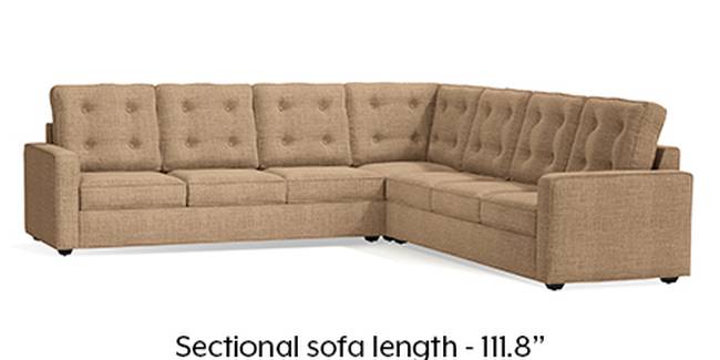 Apollo Sofa Set (Fabric Sofa Material, Regular Sofa Size, Soft Cushion Type, Corner Sofa Type, Corner Master Sofa Component, Sandshell Beige, Tufted Back Type, Regular Back Height)