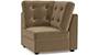 Apollo Sofa Set (Fabric Sofa Material, Regular Sofa Size, Soft Cushion Type, Corner Sofa Type, Corner Sofa Component, Tuscan Tan Velvet, Tufted Back Type, Regular Back Height) by Urban Ladder