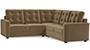 Apollo Sofa Set (Fabric Sofa Material, Regular Sofa Size, Soft Cushion Type, Corner Sofa Type, Corner Master Sofa Component, Tuscan Tan Velvet, Tufted Back Type, Regular Back Height) by Urban Ladder