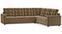 Apollo Sofa Set (Fabric Sofa Material, Regular Sofa Size, Soft Cushion Type, Corner Sofa Type, Corner Master Sofa Component, Tuscan Tan Velvet, Tufted Back Type, Regular Back Height) by Urban Ladder