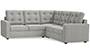 Apollo Sofa Set (Fabric Sofa Material, Regular Sofa Size, Soft Cushion Type, Corner Sofa Type, Corner Master Sofa Component, Vapour Grey, Tufted Back Type, Regular Back Height) by Urban Ladder
