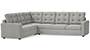 Apollo Sofa Set (Fabric Sofa Material, Regular Sofa Size, Soft Cushion Type, Corner Sofa Type, Corner Master Sofa Component, Vapour Grey, Tufted Back Type, Regular Back Height) by Urban Ladder