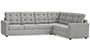 Apollo Sofa Set (Fabric Sofa Material, Regular Sofa Size, Soft Cushion Type, Corner Sofa Type, Corner Master Sofa Component, Vapour Grey, Tufted Back Type, Regular Back Height) by Urban Ladder