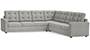 Apollo Sofa Set (Fabric Sofa Material, Regular Sofa Size, Soft Cushion Type, Corner Sofa Type, Corner Master Sofa Component, Vapour Grey, Tufted Back Type, Regular Back Height) by Urban Ladder
