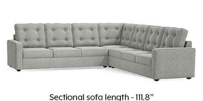 Apollo Sofa Set (Fabric Sofa Material, Regular Sofa Size, Soft Cushion Type, Corner Sofa Type, Corner Master Sofa Component, Vapour Grey, Tufted Back Type, Regular Back Height)