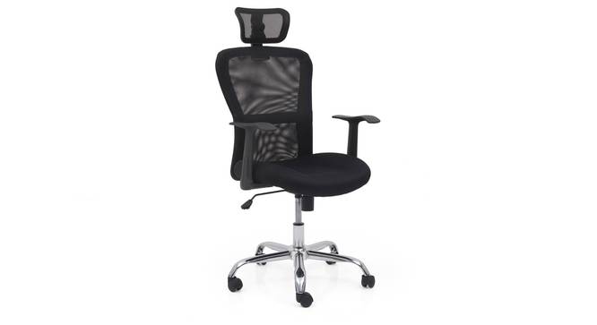 Venturi Study Chair-3 Axis Adjustable (Carbon Black) by Urban Ladder - Front View Design 1 - 25702