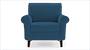 Oxford Sofa (Indigo Blue, Fabric Sofa Material, Regular Sofa Size, Soft Cushion Type, Regular Sofa Type, Individual 1 Seater Sofa Component) by Urban Ladder