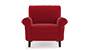 Oxford Sofa (Fabric Sofa Material, Regular Sofa Size, Firm Cushion Type, Regular Sofa Type, Individual 1 Seater Sofa Component, Salsa Red) by Urban Ladder