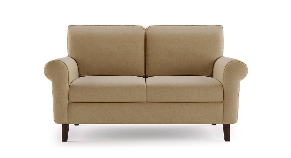 Oxford Sofa (Fabric Sofa Material, Regular Sofa Size, Soft Cushion Type, Regular Sofa Type, Individual 2 Seater Sofa Component, Sandshell Beige) by Urban Ladder