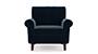 Oxford Sofa (Fabric Sofa Material, Regular Sofa Size, Soft Cushion Type, Regular Sofa Type, Individual 1 Seater Sofa Component, Sea Port Blue Velvet) by Urban Ladder