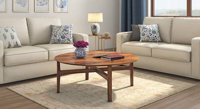 Cayman Wooden Top Coffee Table (Teak Finish) by Urban Ladder