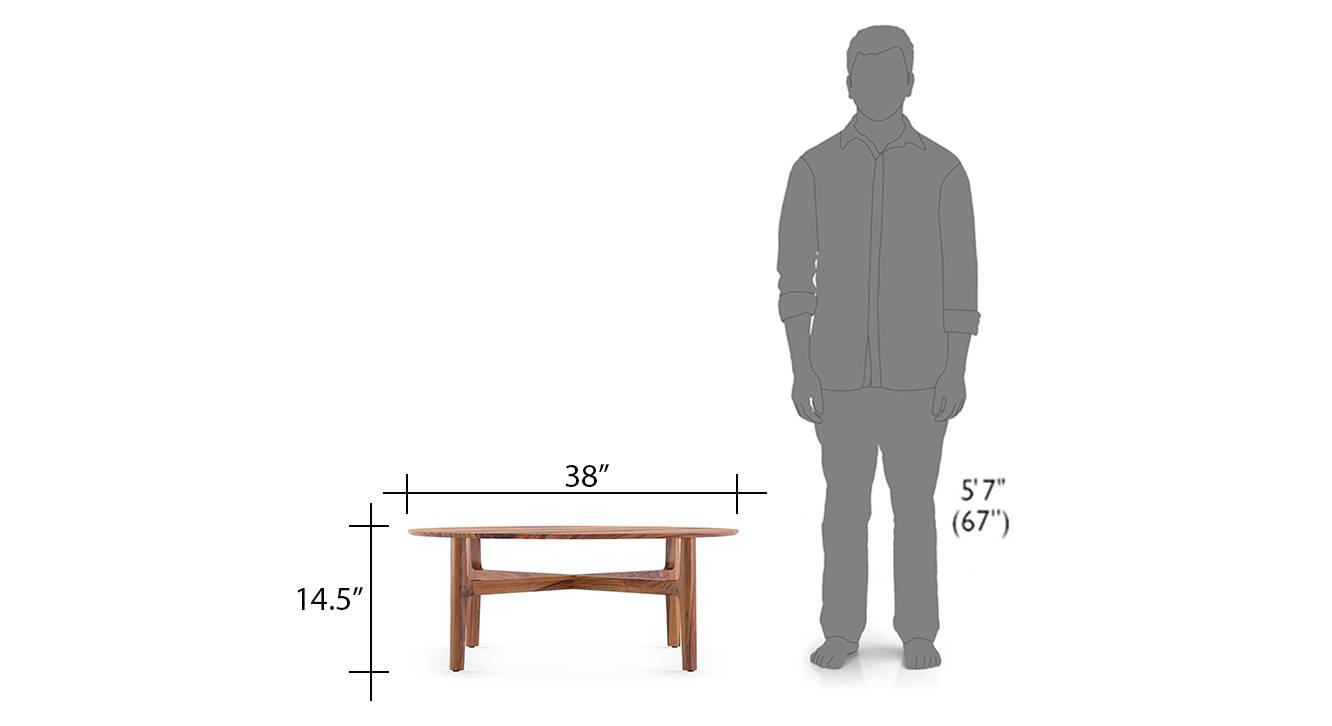 Cayman Wooden Top Coffee Table